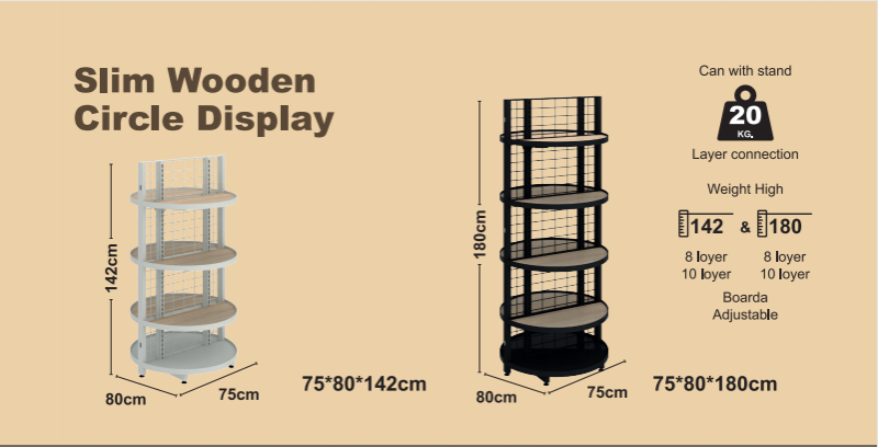 Slim ξύλινη οθόνη κύκλου