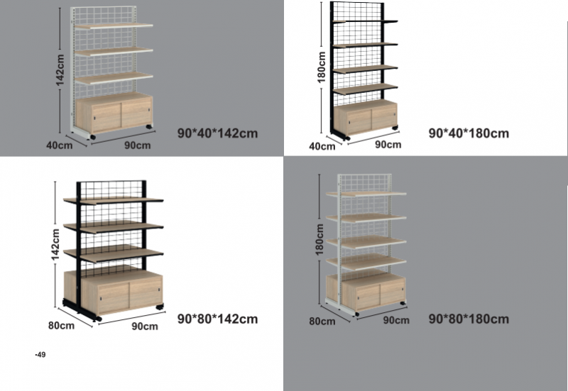 Καθαρά ξύλινα ράφια + καμπίνα